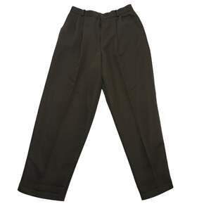 Hillard & Hanson Vintage Pleated Trousers Olive Green High Rise Pants Petite 12